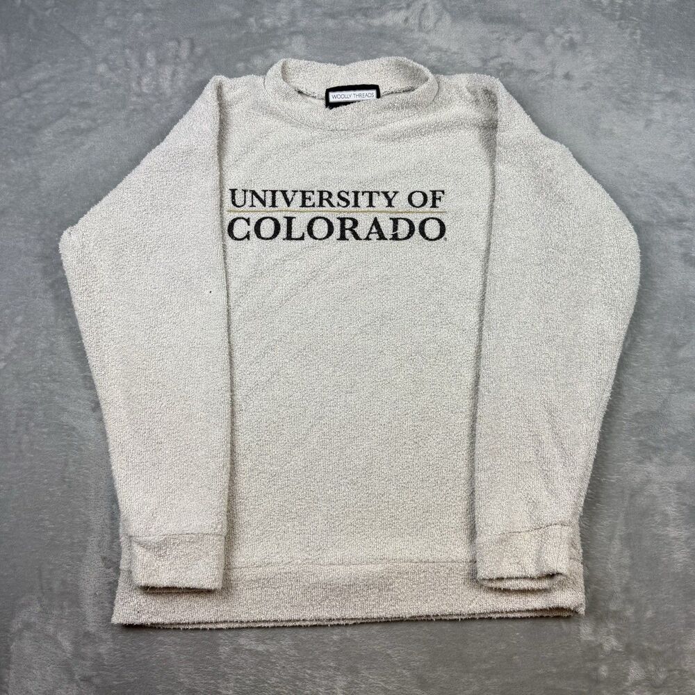 Vintage Woolly Threads University of Colorado Sweatshirt Large Made in USA